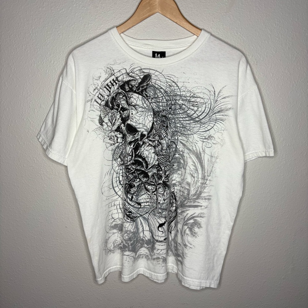 2009 LA Ink Smoke White Graphic T-Shirt